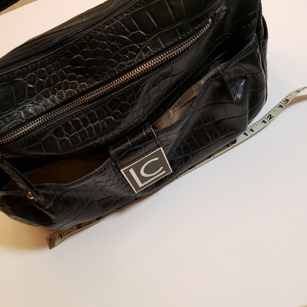 Claiborne Black Embossed Women's Bag - Picture 3 of 11